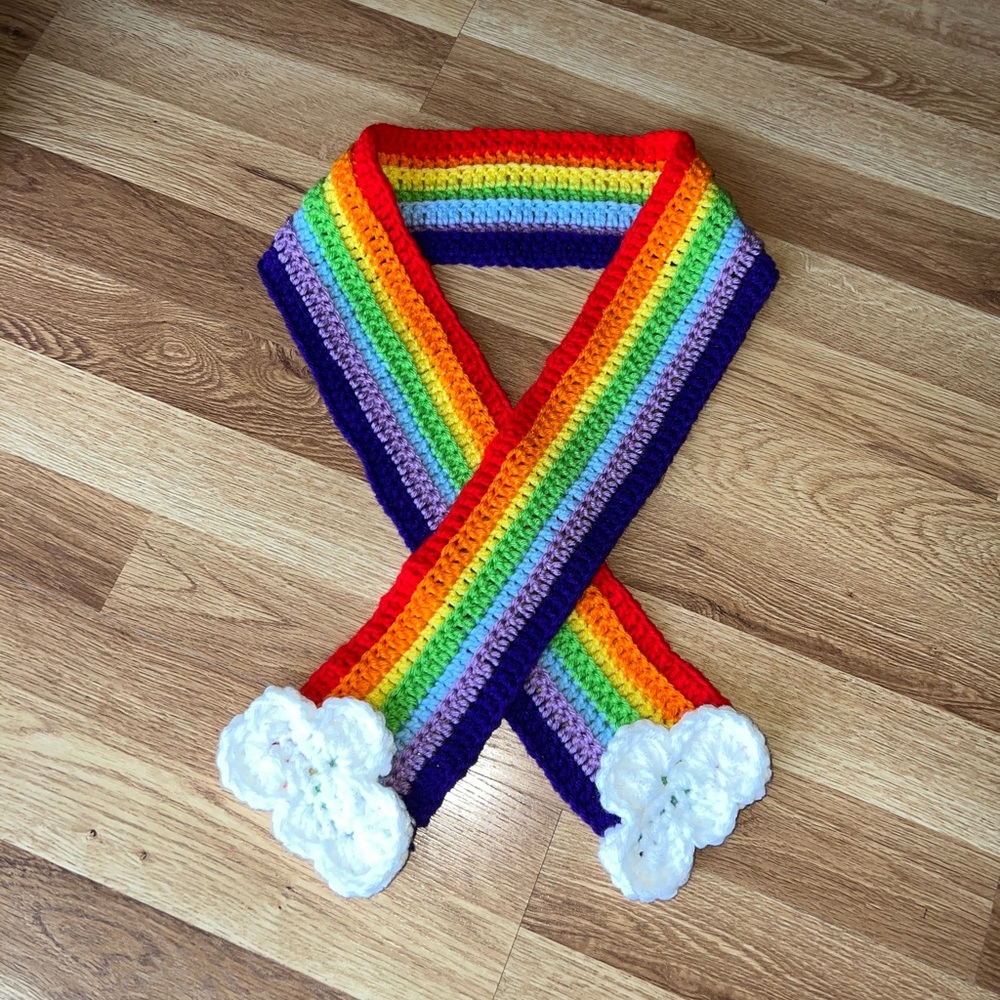 Handmade Rainbow Pride Scarf 🌈